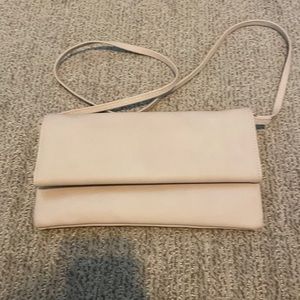 Lulus pale pink cream clutch